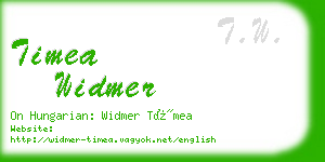 timea widmer business card